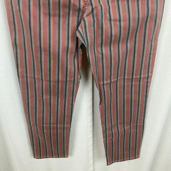 American Eagle Brick Red Stripe Mom Jeans Sz.10R NWT - Picture 12 of 14